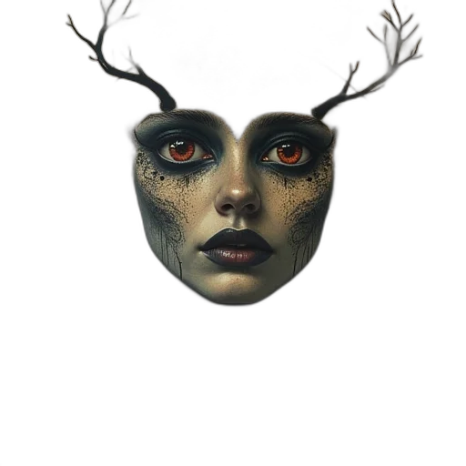 mask, creature, face, crown transparent PNG cut-out