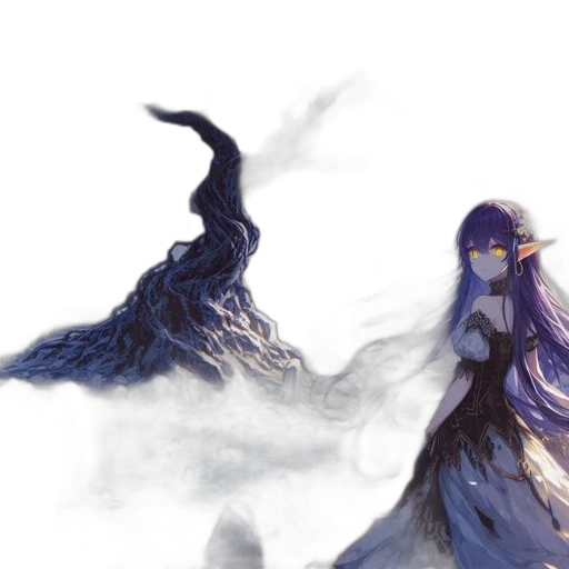 dress, dragon, concept art, fantasy art, watercolor, anime, fog, snow transparent PNG cut-out