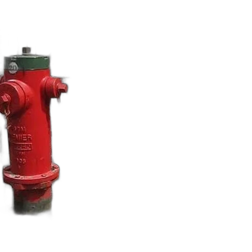 bottle, weapon, 3d render, red, fire, hydrant, stands, next transparent PNG cut-out