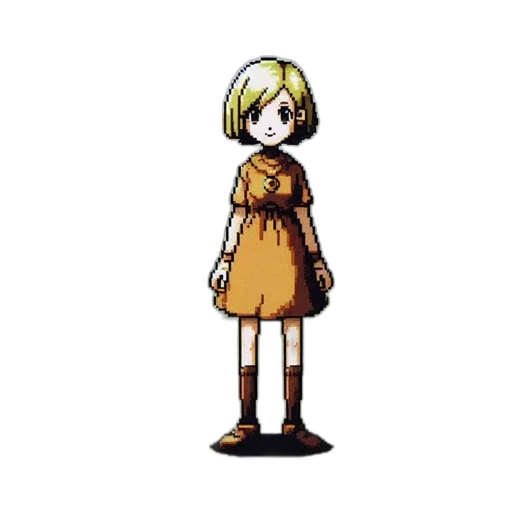 staff, dress, animal, creature, pixel art, concept art, anime, cartoon transparent PNG cut-out