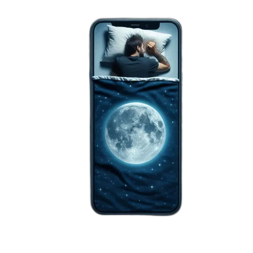 concept art, outer space, night, underwater, man, rests, large, smartphone transparent PNG cut-out