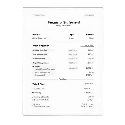 financial, statement, template, word, format transparent PNG cut-out