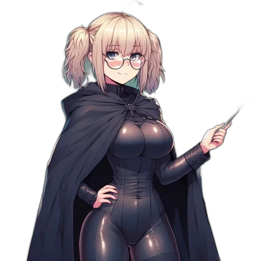 dress, weapon, jacket, staff, anime, cyberpunk, concept art, fantasy art transparent PNG cut-out