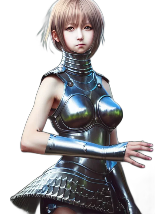 robot, dress, weapon, staff transparent PNG cut-out