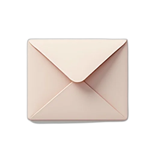 jewelry, 3d render, pastel, earth tones, golden, envelope, icon, rounded transparent PNG cut-out