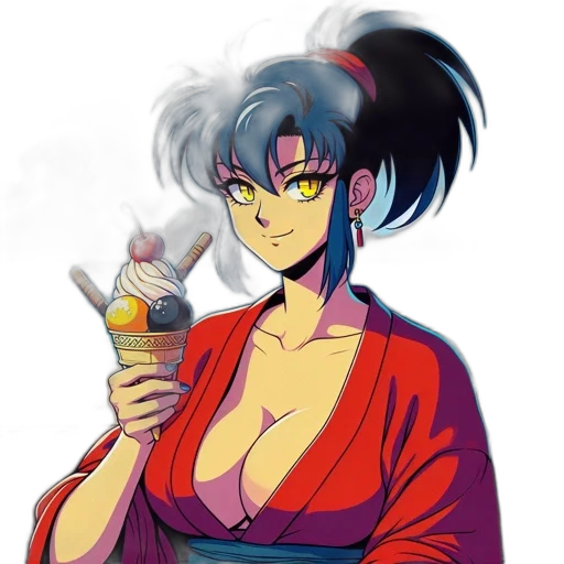 staff, vaporwave, anime, cyberpunk, concept art, fire, neon lights, red transparent PNG cut-out