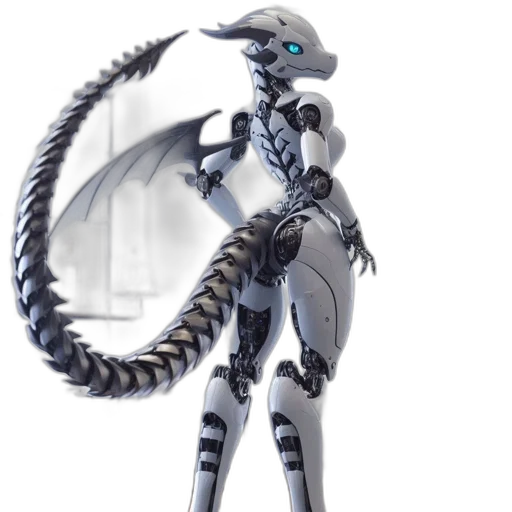 robot, dragon, weapon, creature, concept art, 3d render, fantasy art, anime transparent PNG cut-out