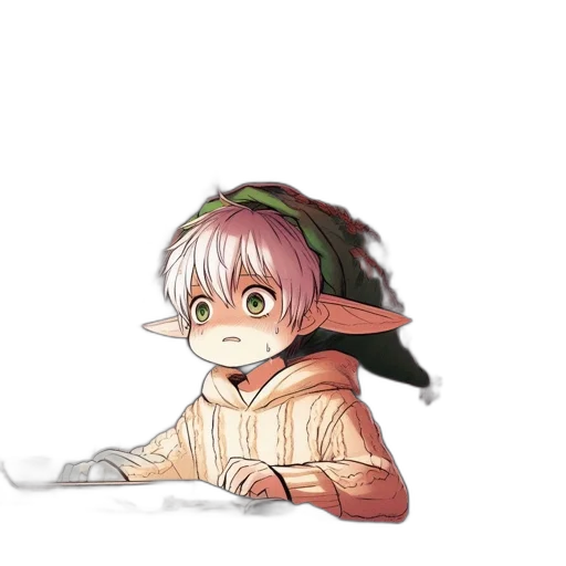 hat, staff, creature, dragon, anime, watercolor, pixel art, fantasy art transparent PNG cut-out