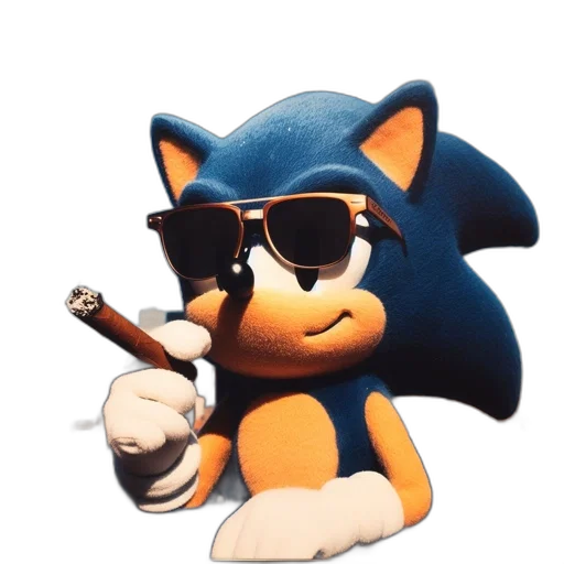 animal, staff, weapon, concept art, 3d render, vaporwave, pixel art, sonic transparent PNG cut-out