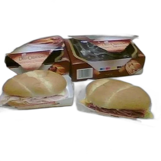 food, two, sandwiches, their, packaging, sit, table transparent PNG cut-out