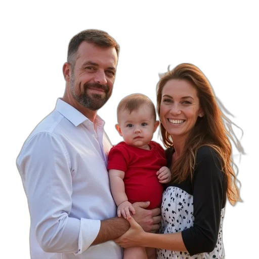 face, staff, hair, family, three, posing, photo, beach transparent PNG cut-out
