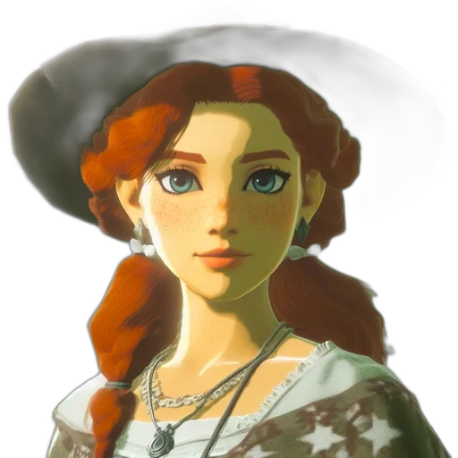 hat, face, dress, crown, fantasy art, concept art, photorealistic, 3d render transparent PNG cut-out
