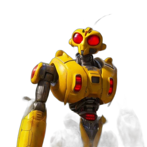 robot, weapon, staff, concept art, 3d render, fantasy art, pixel art, outer space transparent PNG cut-out
