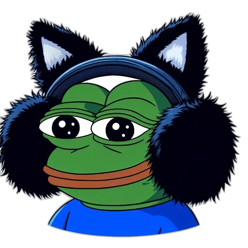 mask, hat, face, animal, anime, cartoon, frog, fluffy transparent PNG cut-out