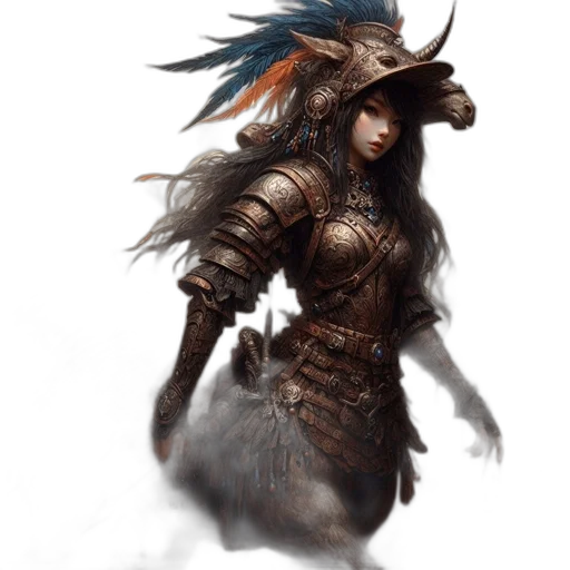 dragon, fantasy art, concept art, photorealistic, comic book art, dark, earth tones, female transparent PNG cut-out