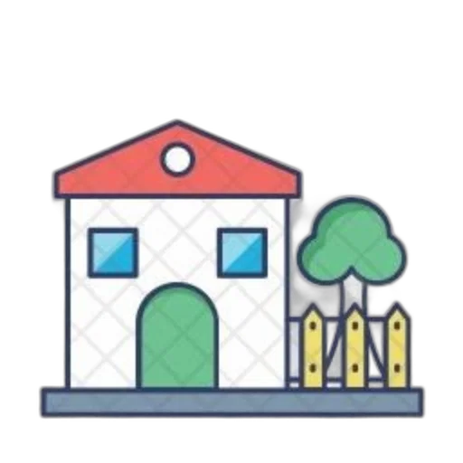 building, pixel art, concept art, 3d render, cartoon, colorful, illustration, house transparent PNG cut-out