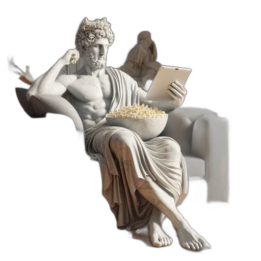 furniture, shoes, food, 3d render, vaporwave, fantasy art, concept art, statue transparent PNG cut-out