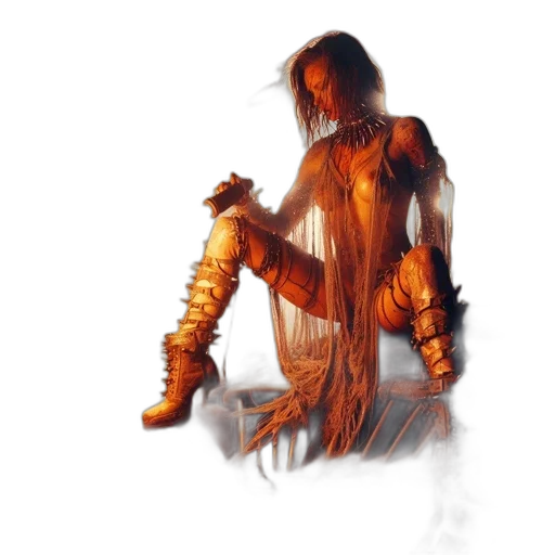 hair, staff, creature, sword, concept art, fantasy art, comic book art, pixel art transparent PNG cut-out