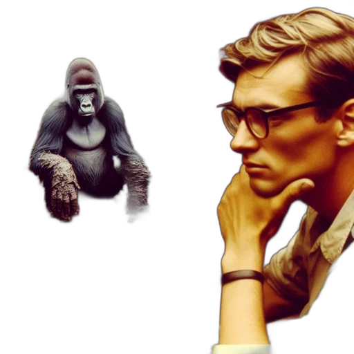 animal, creature, mask, concept art, photorealistic, comic book art, 3d render, man transparent PNG cut-out