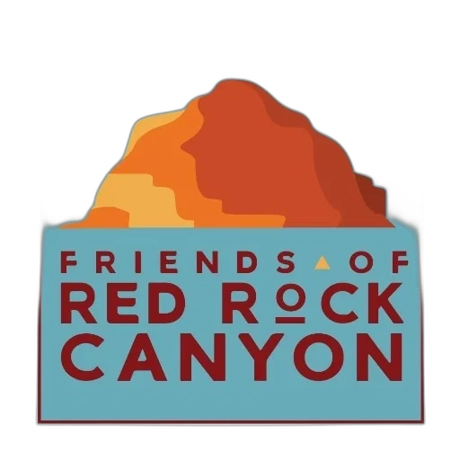 red, friends, rock, canyon, logo, features, stylized, mountain transparent PNG cut-out