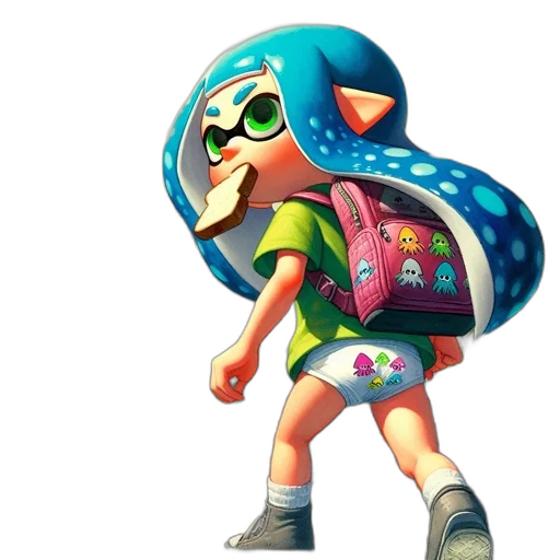 jacket, dress, animal, weapon, 3d render, concept art, vaporwave, watercolor transparent PNG cut-out