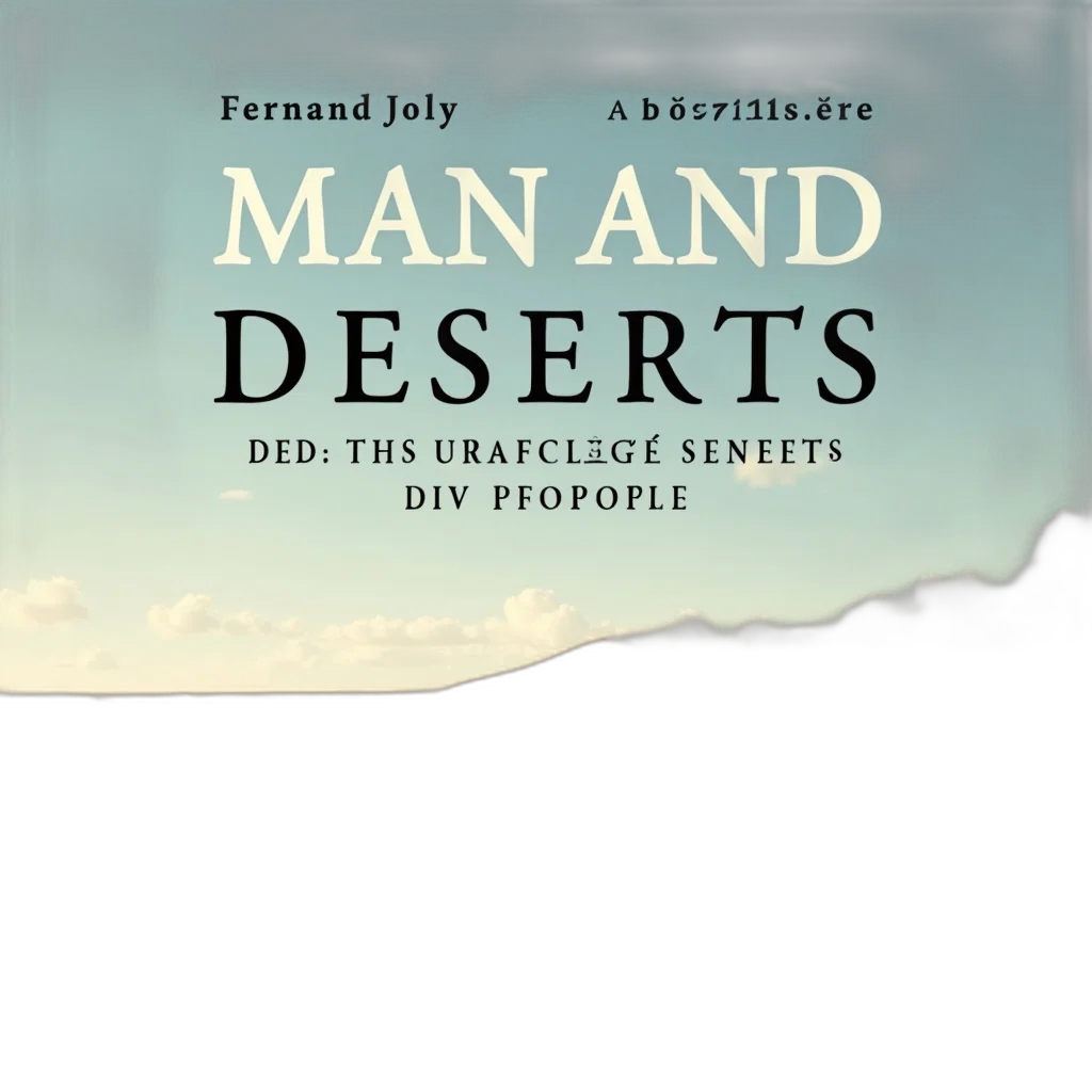 cover, book, man, deserts, aridity, exploration, conquests, fernand transparent PNG cut-out