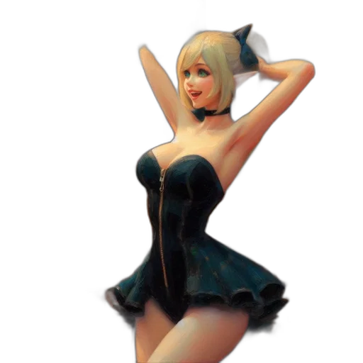 dress, 3d render, concept art, pixel art, photorealistic, woman, pointed, elf transparent PNG cut-out