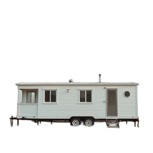 furniture, car, building, animal, 3d render, photorealistic, white, trailer transparent PNG cut-out