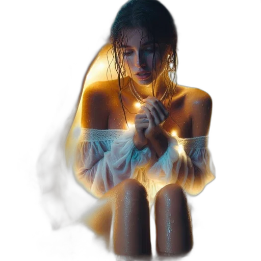 jewelry, dress, mask, jacket, concept art, photorealistic, vaporwave, pixel art transparent PNG cut-out