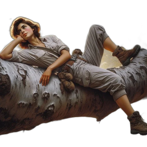 furniture, photorealistic, oil painting, concept art, fantasy art, forest, night, earth tones transparent PNG cut-out