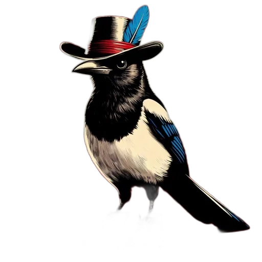 hat, animal, staff, crown, concept art, pixel art, cartoon, watercolor transparent PNG cut-out