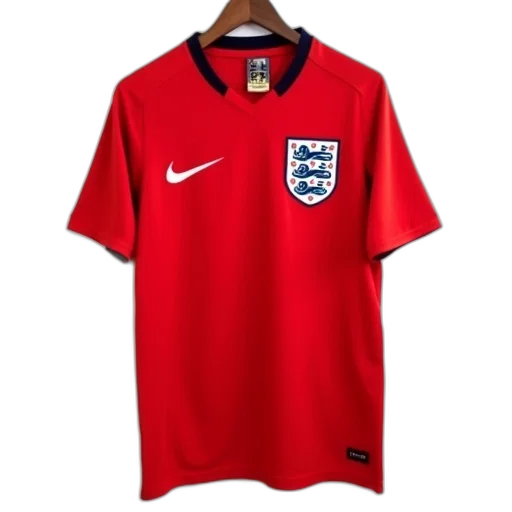 red, england, football, jersey, white, nike, swoosh, logo transparent PNG cut-out