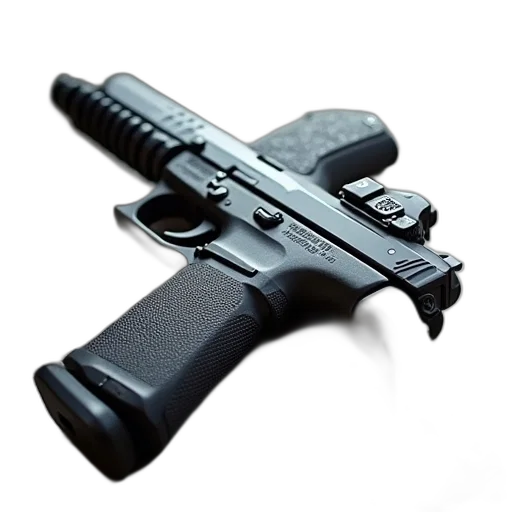 weapon, staff, 3d render, photorealistic, toygun, grip, gray, wooden transparent PNG cut-out