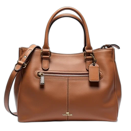 earth tones, coach, women, large, kelsey, satchel, zip, pocket transparent PNG cut-out