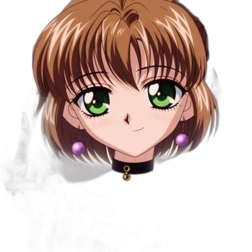 staff, face, hair, jewelry, anime, pixel art, cartoon, photorealistic transparent PNG cut-out
