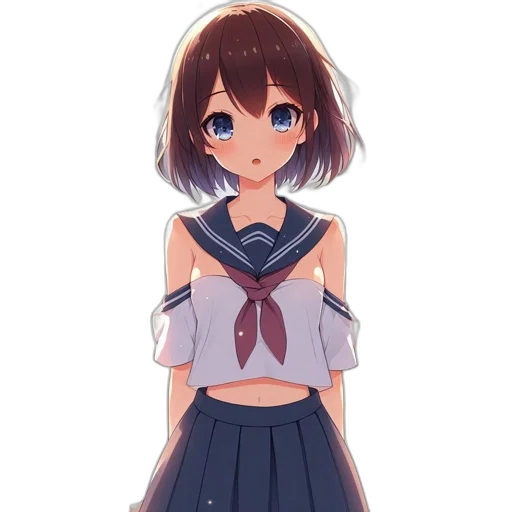 dress, staff, face, robot, anime, pixel art, concept art, cartoon transparent PNG cut-out