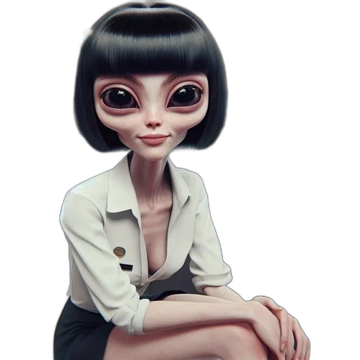 robot, dress, creature, face, concept art, 3d render, cartoon, photorealistic transparent PNG cut-out