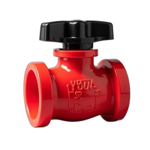 red, plastic, ball, valve, black, handle transparent PNG cut-out