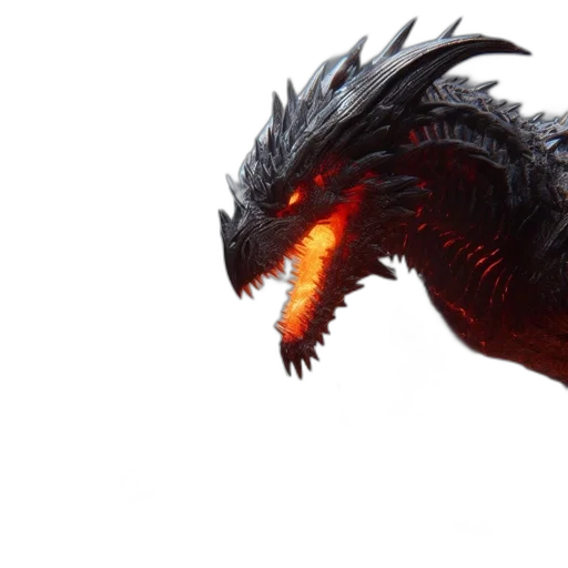 dragon, creature, animal, weapon, concept art, fantasy art, 3d render, two transparent PNG cut-out