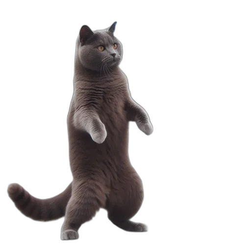 animal, creature, staff, photorealistic, 3d render, erect, posture, feline transparent PNG cut-out
