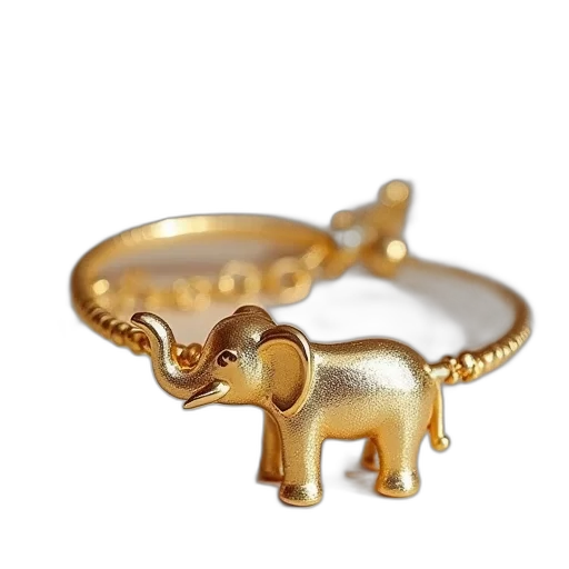 jewelry, golden, gold, elephant, bracelet, children, baby, charm transparent PNG cut-out