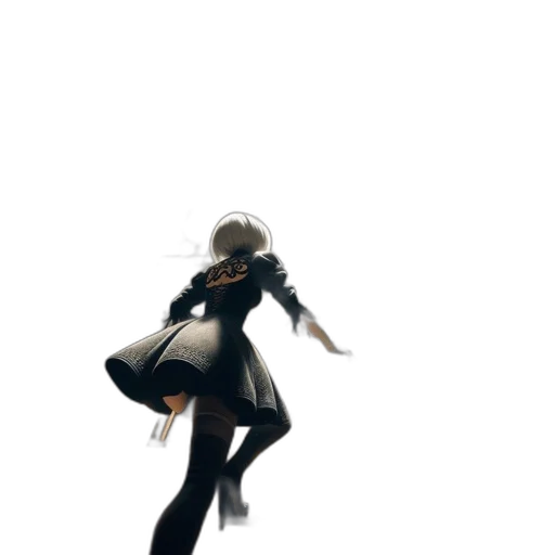 jacket, staff, robot, dress, concept art, 3d render, anime, pixel art transparent PNG cut-out