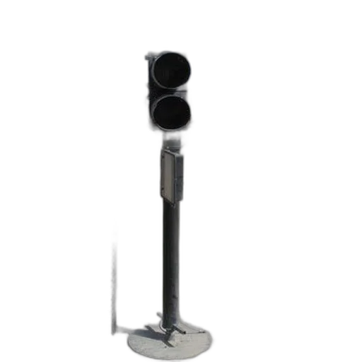 staff, robot, 3d render, traffic, light, stands, middle, sandy transparent PNG cut-out