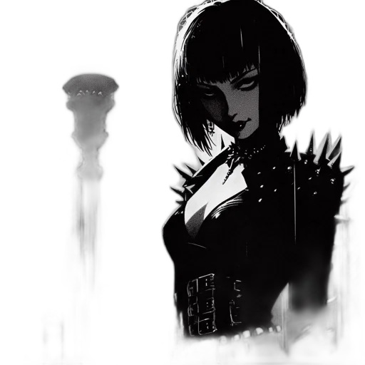 dress, sword, crown, weapon, concept art, comic book art, fantasy art, cyberpunk transparent PNG cut-out