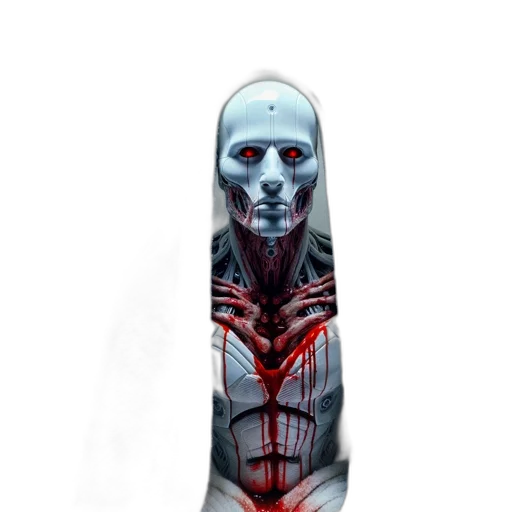 bottle, mask, weapon, concept art, 3d render, comic book art, photorealistic, humanoid transparent PNG cut-out