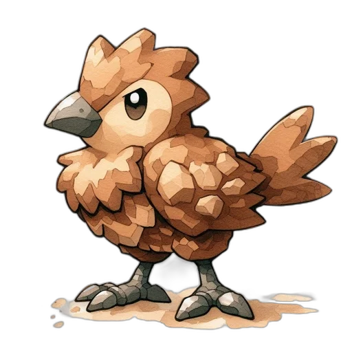 animal, creature, weapon, staff, concept art, pixel art, watercolor, 3d render transparent PNG cut-out