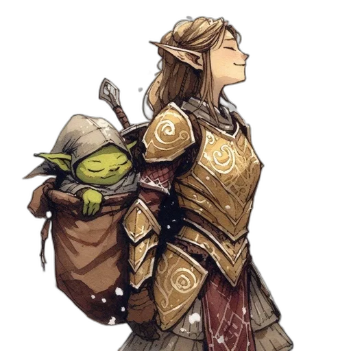 staff, sword, dragon, weapon, concept art, fantasy art, watercolor, pixel art transparent PNG cut-out