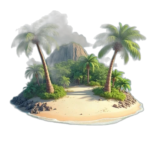 hat, tree, umbrella, concept art transparent PNG cut-out