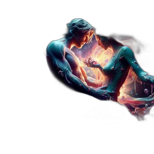concept art, comic book art, fantasy art, watercolor, fire, neon lights, underwater, outer space transparent PNG cut-out
