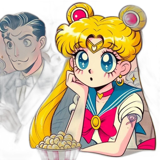 anime, cartoon, concept art, comic book art, golden, two, animated, characters transparent PNG cut-out